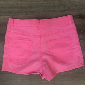 Neon pink high rise H&M shorts